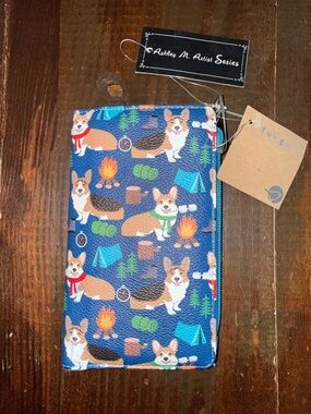 Ashley M. Artist Series Blue Corgi Camping Wallet